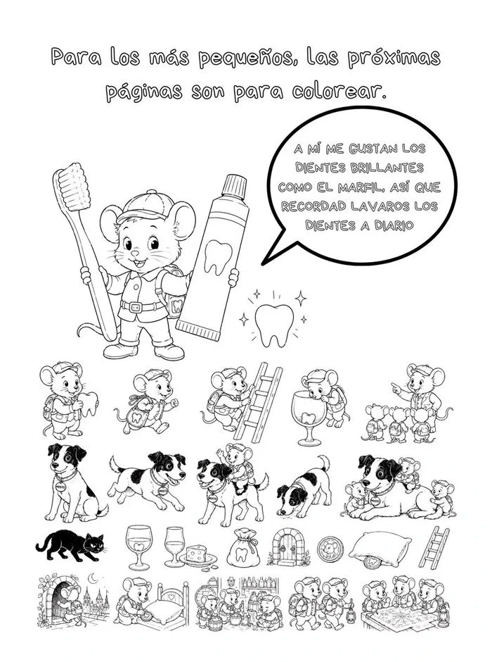 Páginas para colorear de El origen del Ratoncito Pérez