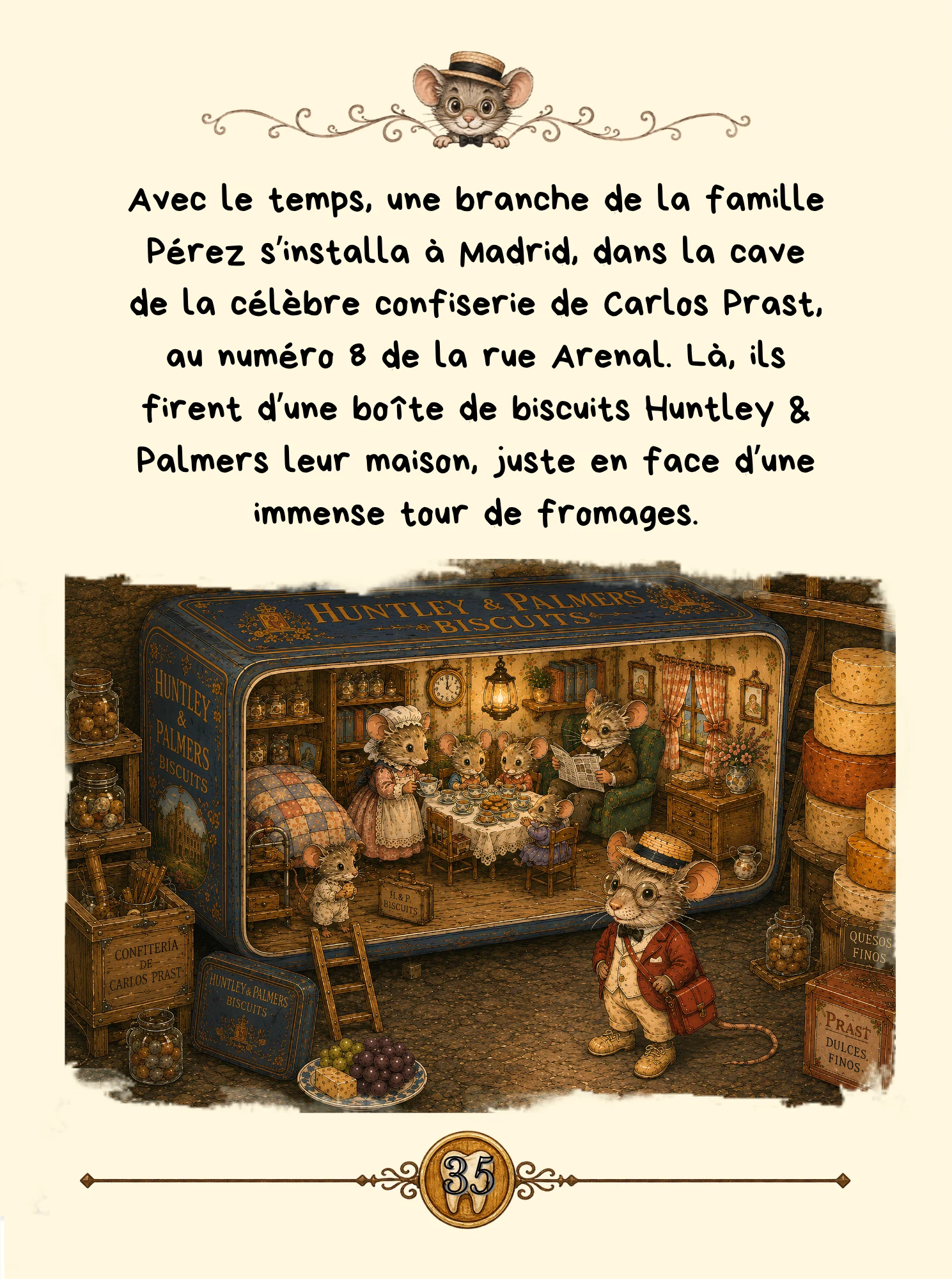 Page intérieure sur la famille Pérez et la confiserie de Carlos Prast