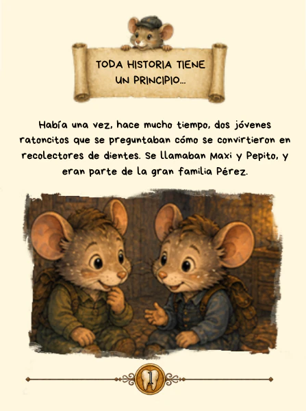 Sample page 1 from the original Spanish edition of The Origin of the Little Mouse Pérez