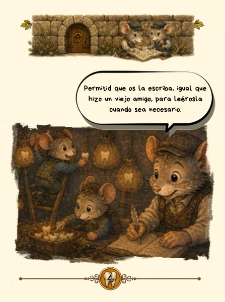 Sample page 4 from the original Spanish edition of The Origin of the Little Mouse Pérez