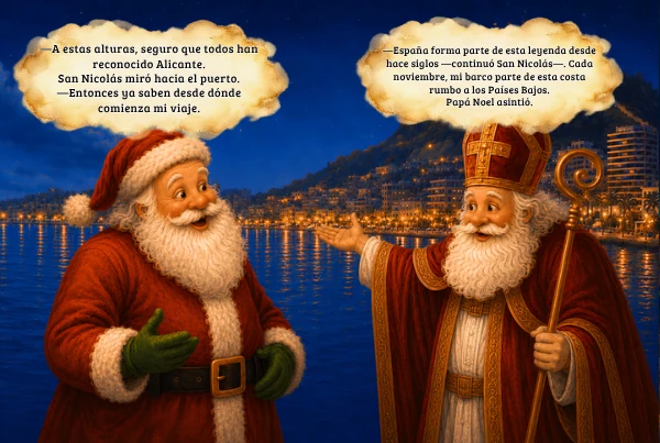Fourth sample page from the original Spanish edition of The Origin of Santa Claus: Saint Nicholas